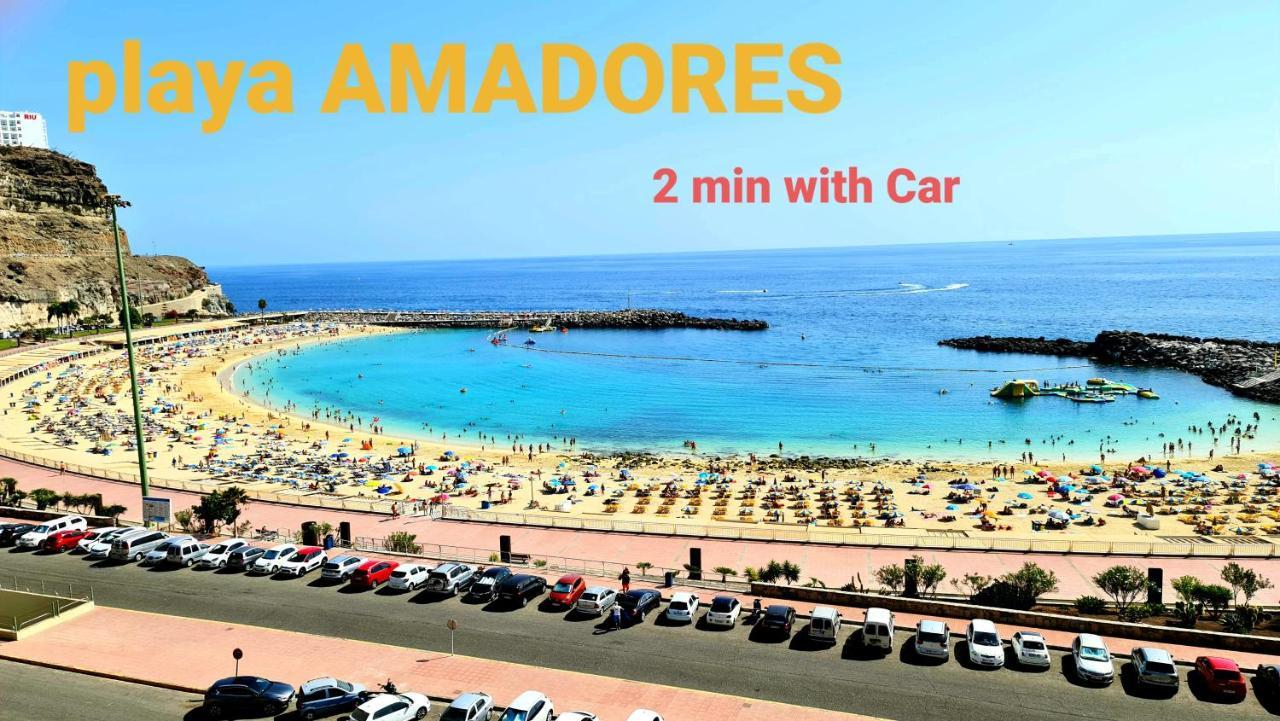 Deluxe 3 Rooms74M2,2Air Condit 2Tv Seaview On Amadores,2 Heatpools, Parking, 600 Mb,Dishwasher,2Lift,,3 Beaches Playa Del Cura  Kültér fotó